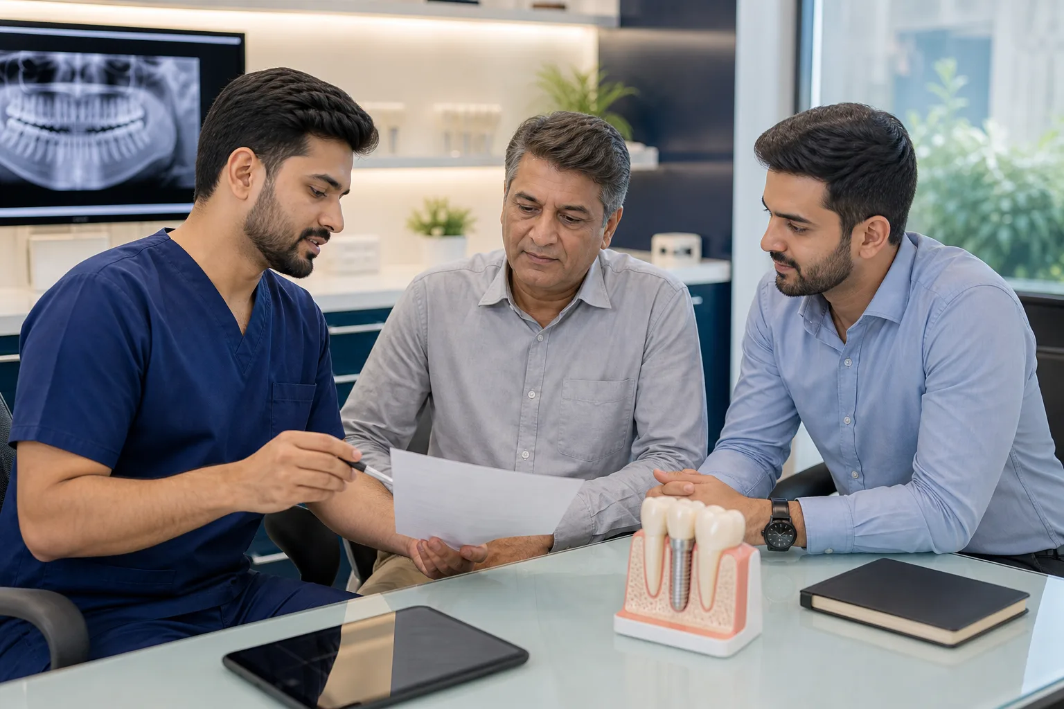 Written implant treatment estimate