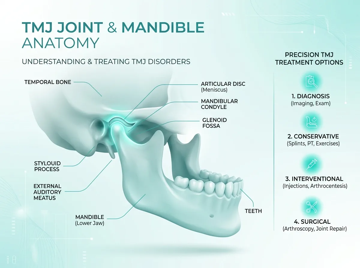 Temporomandibular joint (TMJ) anatomy, the source of jaw clicking and pain