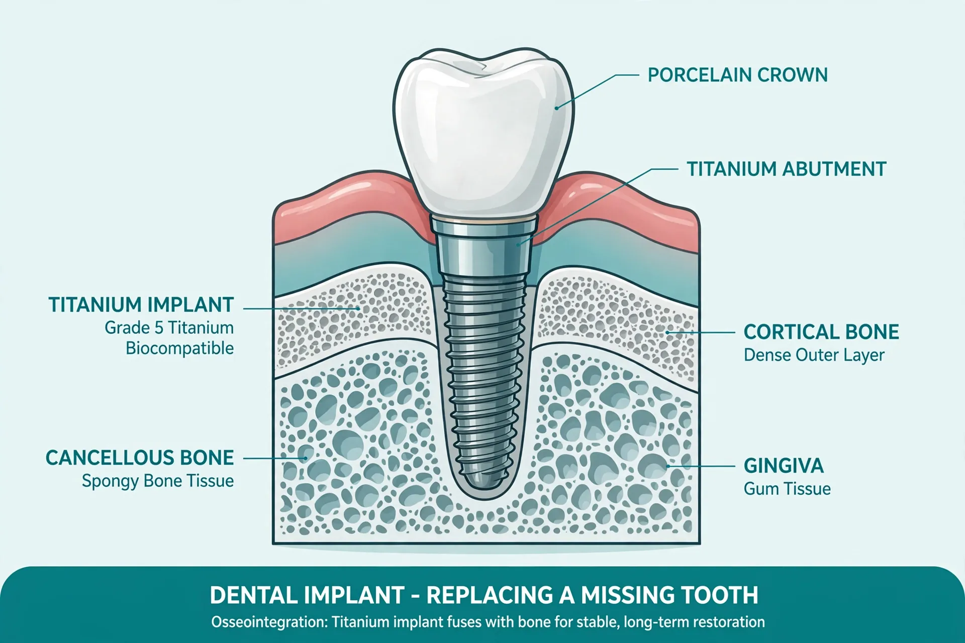 Dental implant treatment at our DHA Phase 5 clinic in Karachi