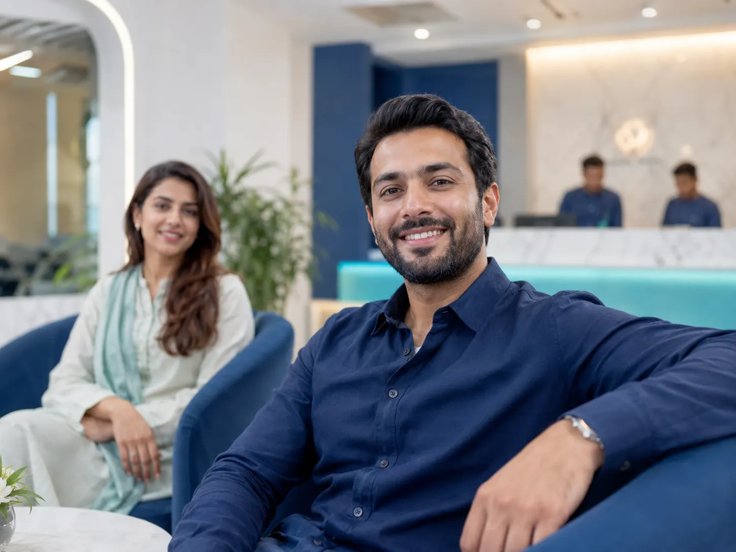Confident natural smile consultation