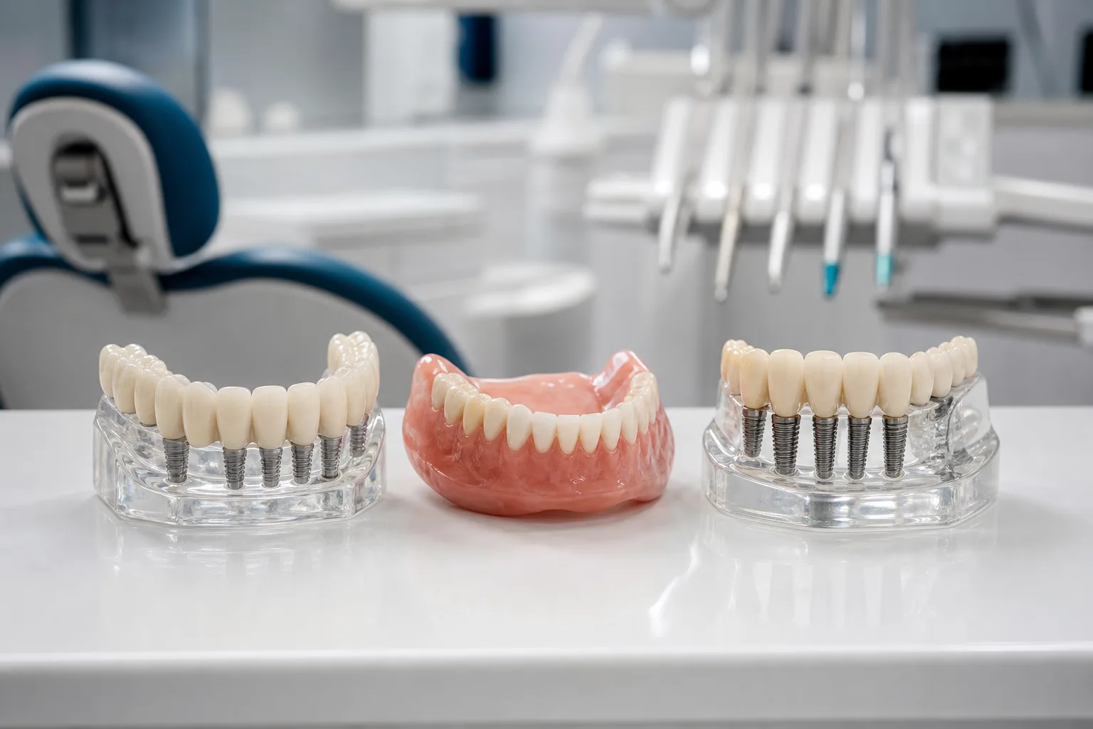 Fixed implants versus dentures