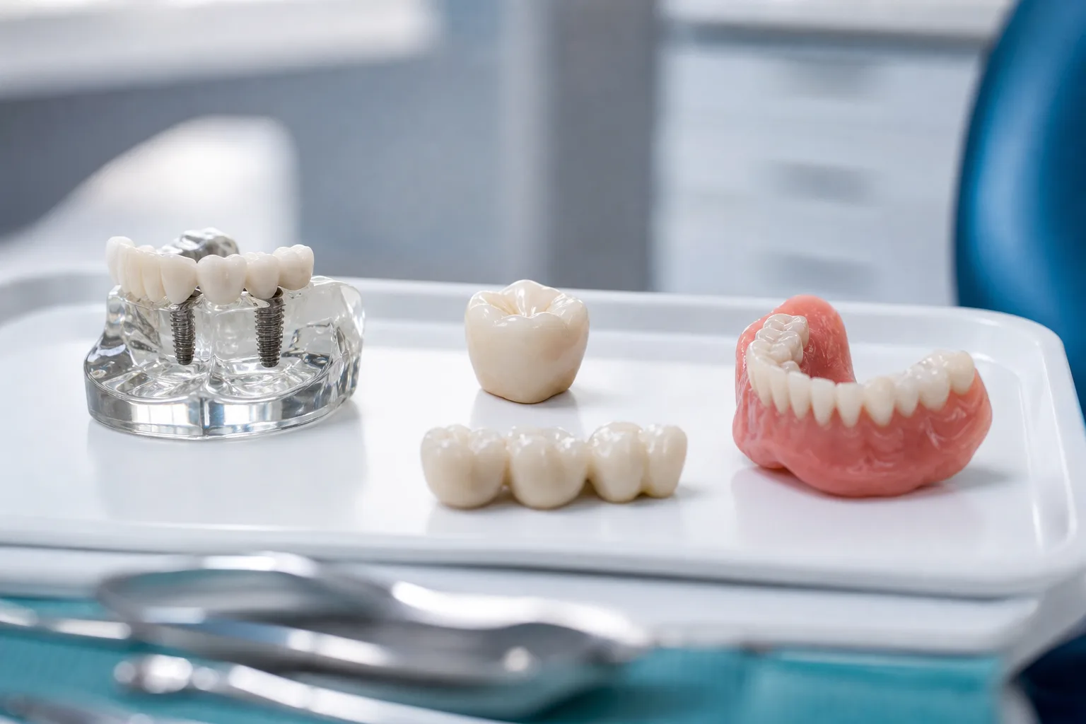 Implants crowns bridges dentures options
